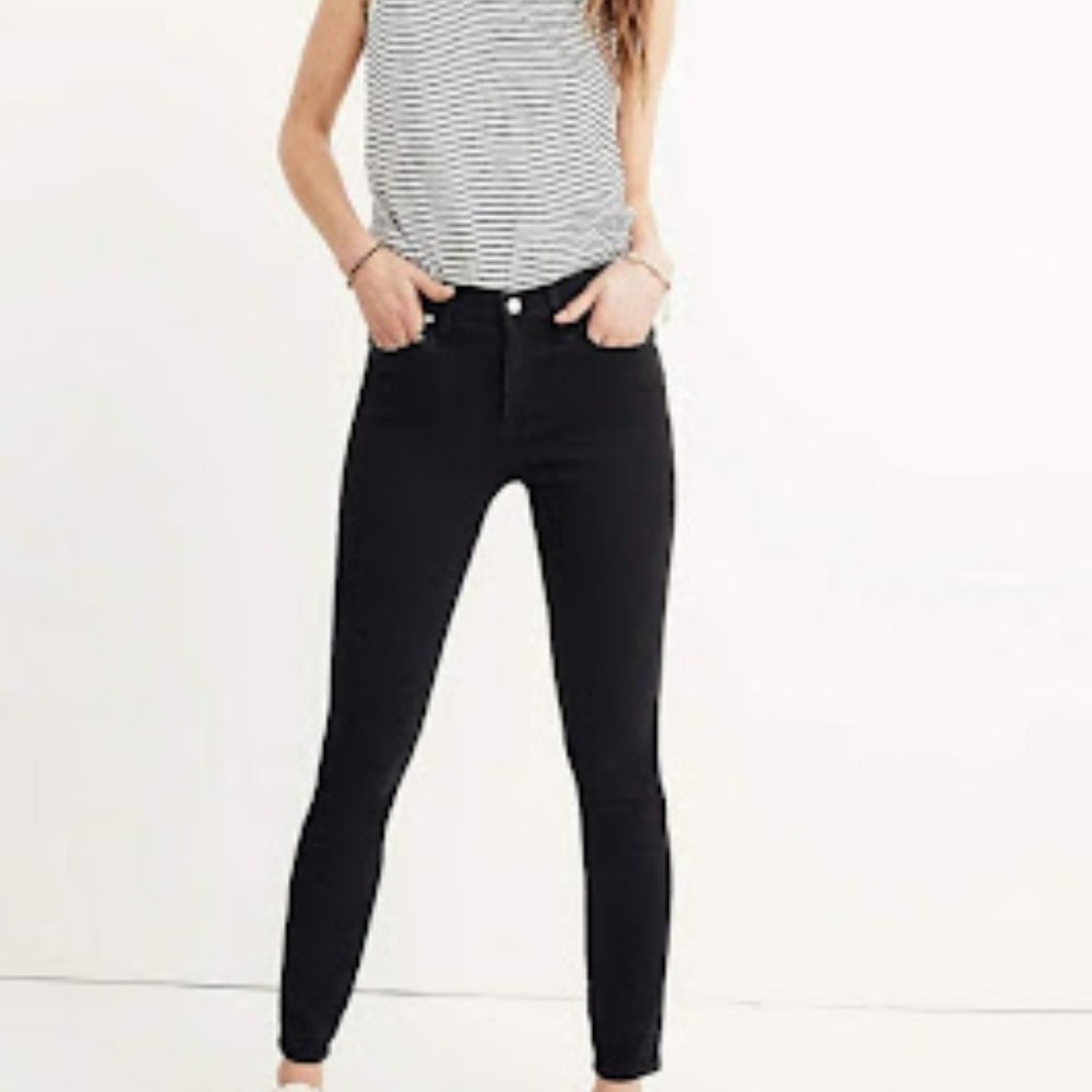 Madewell Black Skinny Mid Rise Jeans